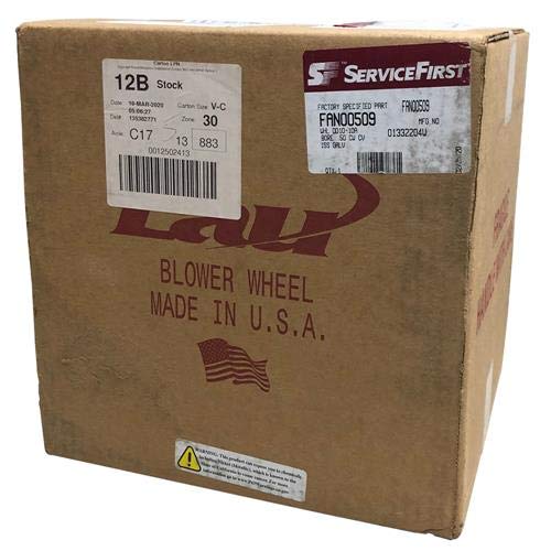 Trane 10x10 OEM Blower Wheel / Squirrel Cage, 1/2" Bore, Common in ADD100R9V5A1 & More, Replaces FAN-0509 & Others, HVAC Fan, Compatible with Air Conditioner & Heat Pump