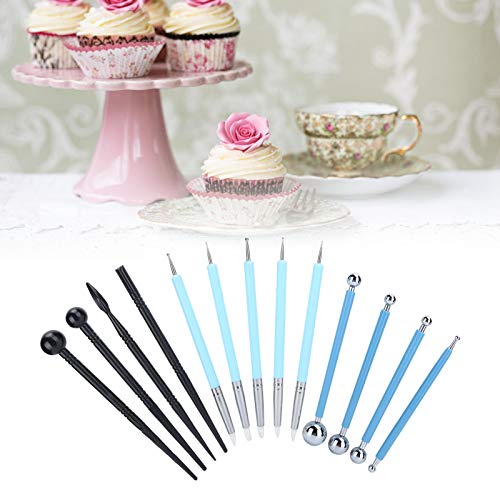 13Pcs Fondant Cake Decorating Kit, Cake Carved Pens Cake Flower sculpting Modeling Tools Bakeware