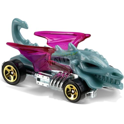 Image of Hot Wheels 2017 Street Beasts Dragon Blaster (Dragon Car) 164 /365, Pale Green
