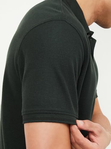 Image of Max Mens Cotton Blend Regular Fit Half Sleeves Solid Polo T-Shirt