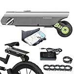 Bicycle Electric Booster with APP Control, 4 Power Assist Modes, 50Km Battery Life, Electric Bike Conversion Kit for Mountain Bikes(1.5/1.75/1.95/2.15inch ) and Road Bike(25C/28C/35C/38C) Green