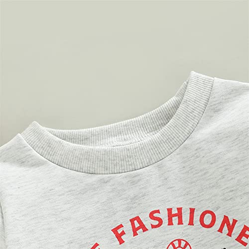 Twopumpkin Christmas Shirts For Toddlers Baby Girl Boy Candy Cane Long Sleeve T-Shirt Crewneck Sweater Fall Winter Outfit (Candy Canes Gray,3-4T) #TOP3