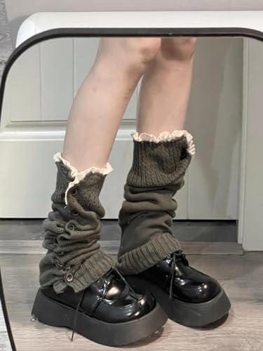 Leg Warmer Y2K Button Leg Sleeves Sweetheart With Thin Breathable Leg Socks3
