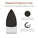 Amazon Basics 1200W 10” Steam Iron, With Non-Stick Teflon Soleplate, 5 Fl Oz Water Tank (150 ML), Auto Shut-Off, Anti-Drip, Anti-Calcification, Thermostat, 6.5Ft Cord, Gray