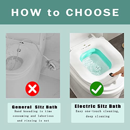 Electric Sitz Bath For Hemorrhoids，Sitz Baths For Postpartum Care, Sitz Bath Tub For Postpartum Care Anal Ease, Foldable Sits Bath Tub Soak, Vagina Steamer For Vagina Relief & Anal Clean. (Bubble) #TOP3