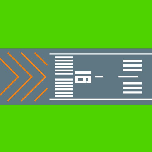 日本卓上開発 ジオクレイパー 拡張ユニット #011 エアポートシリーズ 滑走路セット