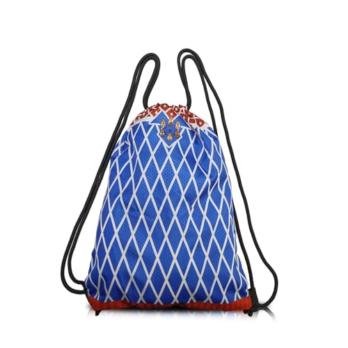 MIVia Anime Blue Gym Drawstring Bags (33.5 * 44cm) Drawstring Sackpack Cool geometry Sports Bag Canvas Drawstring Backpack Anime Dragon String Bag suitable for Gym Yoga Travel