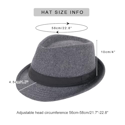 Sombrero Fedora Trilby Unisex Clásico Corto miniatura 6