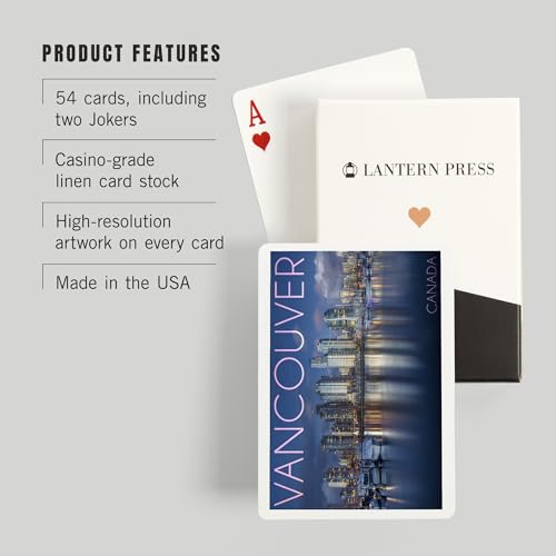 Baraja de póker Vancouver Canada, 52 cartas poker miniatura 3