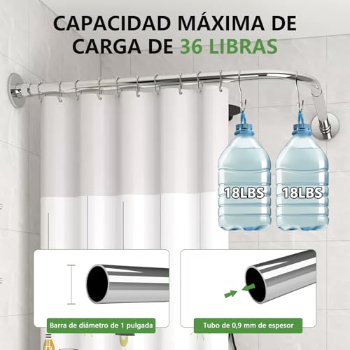 Opiniones de Cortinero para Baño en Escuadra Walmart de esta semana. 9 Cortinero para Baño en Escuadra Walmart marca ROWIDE (3)