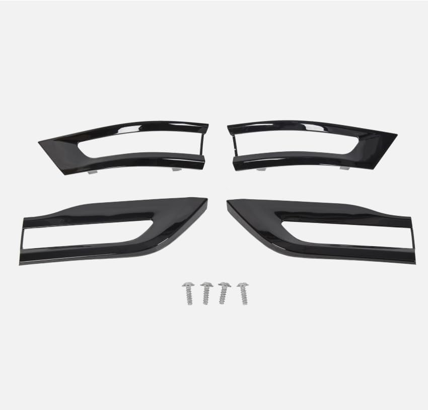2014-2021 Grand Cherokee Gloss Black Tail Light Lamp Cover Trim Bezel, Replacement for Jeep OEM