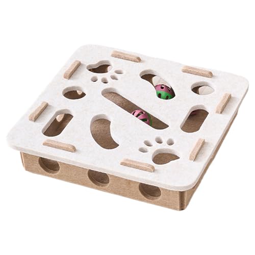 Genérico Juguetes para Gatos,Interactivo para Gatos - Juego De Rascador con Campana Y Laberinto para Ejercicio De Gatitos Y Cachorros En Sala O Transportín