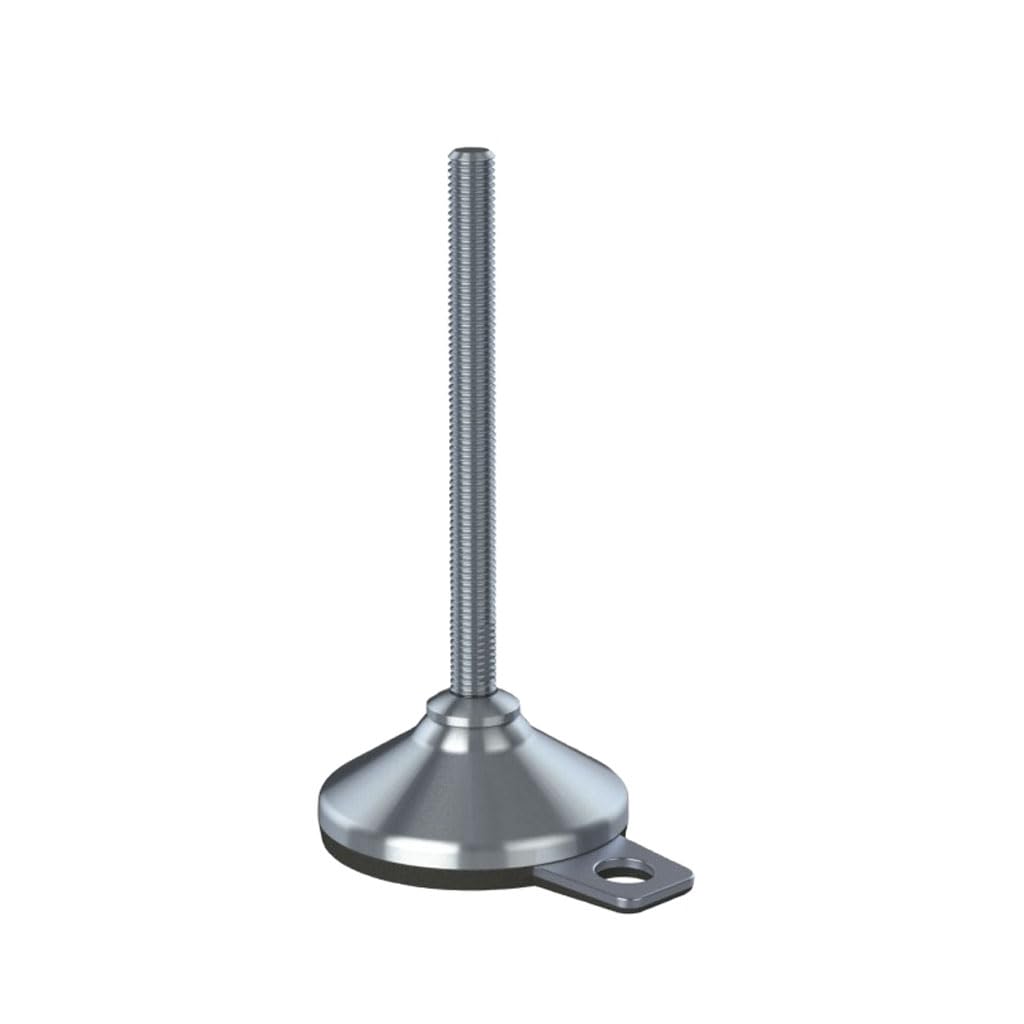 Pie de nivelación inoxidable 16x150x80mm base y almohadilla antivibración 2200kg-Set de 4