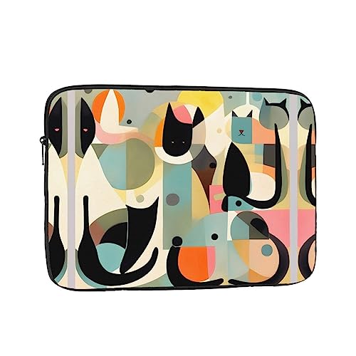 Mid-Century Modern Art Cat Laptop Sleeve Case 15 Inch Suitable For Notebook Computer Tablet Traveling Carrying Simple Case