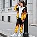 YECARYPOD Fire Print Girls Boys Clothes Fall Outfits 2 Piece Sweatsuit Zip Up Hoodie for Girls Kids Tracksuit Oversized Sweatshirt and Fall Fashion Sweatpant with Pockets Children's Sportswear
