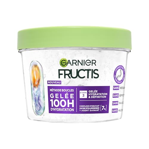 Garnier Fructis Méthode Boucles - Gelée Capillaire Hydratation & Définition pour Cheveux Bouclés - Enrichie en Acide Hyaluronique et Agent Gainant - Pour...