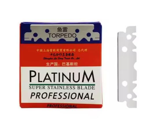 Zenzod Professional Stainless Steel Single Edge Razor Blades, 100 Pack, Sharp Replacement Cartridges for Manual Shavers, Barber Shop Hair Removal Tools