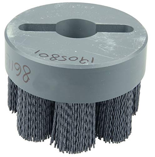 Image of Weiler 86112 4 inch Burr-Rx Shell-Mill Holder Disc Brush, .026 /120CG Crimped Fill, Made in the USA