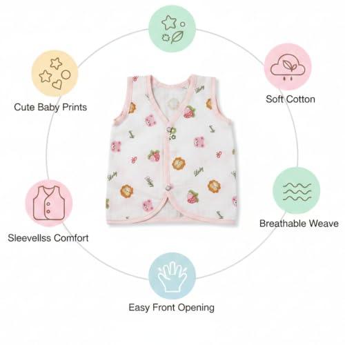 Image of V2M Cotton Jhabla New Born Baby Clothes