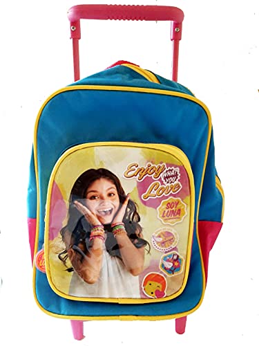 LE COSE DI KIKA Sac à dos d'école maternelle Soy Luna Disney avec roulettes pour enfants, école et temps libre, 29 x 25 x 11 cm