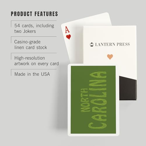Baraja Póker North Carolina 52 Cartas Papel Estuche miniatura 3
