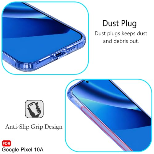 Image of TheGiftKart Back Cover Soft Case for Google Pixel 10A | Best Camera Protection | Inbuilt Dust Plugs & Anti-Slip Grip | Ultra Clear Slim Back Cover Case for Google Pixel 10A (Silicone, Transparent)
