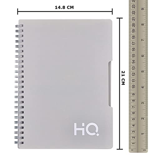 Image of Binding Notebook Five Subject Spiral Wiro Bound Notebook |14.8x21 cm |Single Line |300 Pages |Grey (27042)