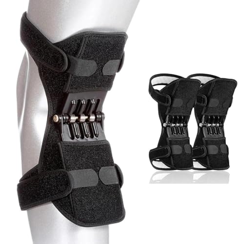 Power Knee Braces Joint Support with 4 Spring, Adjustable Knee Stabilizer Pads for Sports, Knee...