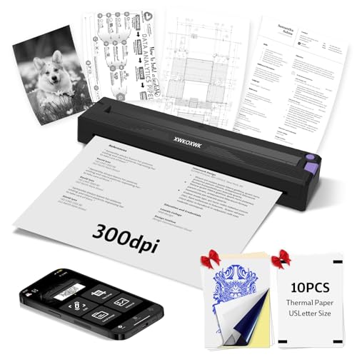 XWKOXWK Portable Wireless Printer T11