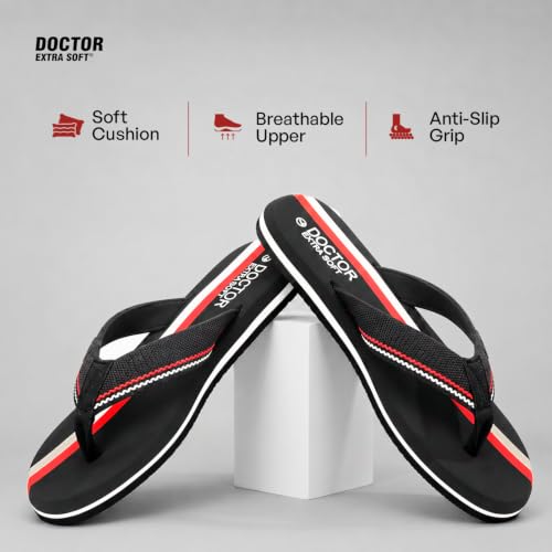 Image of DOCTOR EXTRA SOFT Slipper for Men's | Diabetic & Orthopedic | Lightweight & Comfortable | Soft, Durable & Skid Resistant | Flip-Flop & Slippers for Men's & Boy's D-33