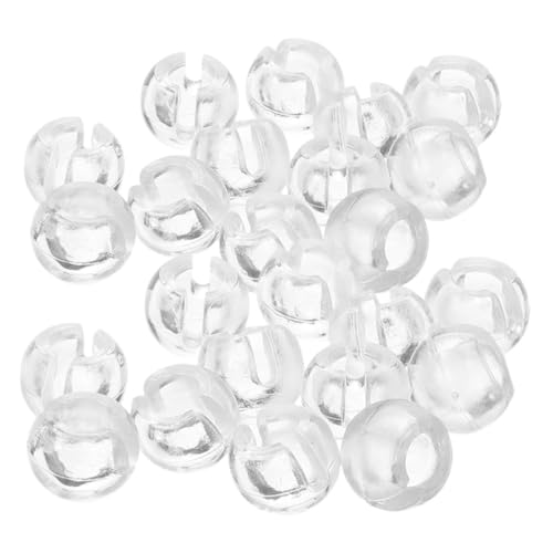 Ciieeo 40Pcs Clear Beaded Chain Stops for Roller Shades Reliable Blind Clips for Vertical Blinds Curtain Beads Chain Fixer Essential Window Blinds Hardware for Home and Office