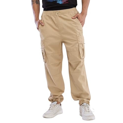 Image of Spykar Regular Fit Cargo Pants for Men