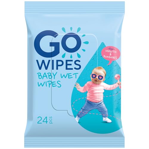 GOWIPES Toallitas húmedas para recién nacidos/ 24 unidades/pH neutro/dermatológicamente probado/ 100% viscosa/para uso diario/hipoalergénicas/ideal para viajar/especialmente suave
