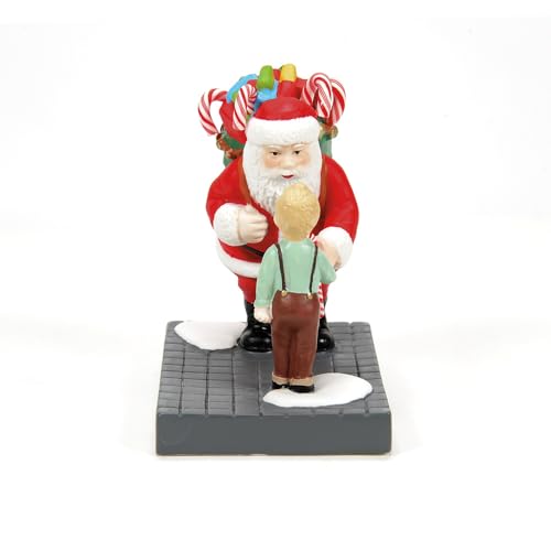 Department 56 6013403 Christmas In The City Village Accessories Sharing The Sweetness Santa Figurine- Hand Crafted Porcelain Mini Figurines Christmas Village Home Decor Collection thumb #5