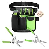 WORKPRO 2-Piece Pruning Shears and Garden Tool Belt...