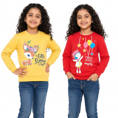 Image of NammaBaby Girls Cotton Round Neck Sweatshirt
