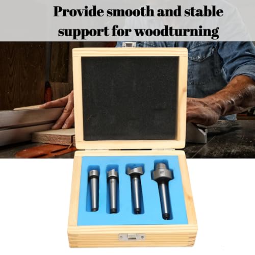 Kit de 4 piezas MT1 Centro vivo para torno de madera miniatura 5