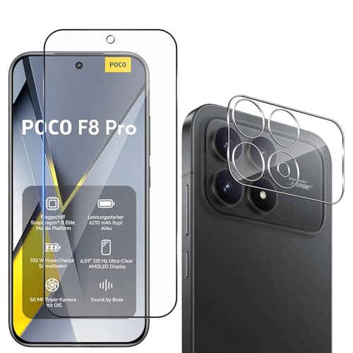 �y1+1���Z�b�g�zFor Xiaomi Poco F8 Pro �K���X�t�B���� ���炳�� �A���`�O���A ���˖h�~ �w��h�~ �m���O���A Ubefuu �f�荞�ݖh�~ �t����ʕی� �X���[�Y�ȑ��슴 ��p�\��t�� �Ή� Xiaomi Poco F8 Pro �A