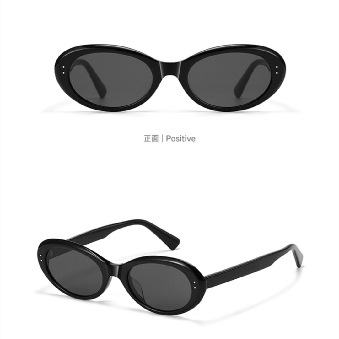 Okulary przeciwsłoneczne z octanu, damskie, owalne, kocie oczy, okulary UV400, męskie