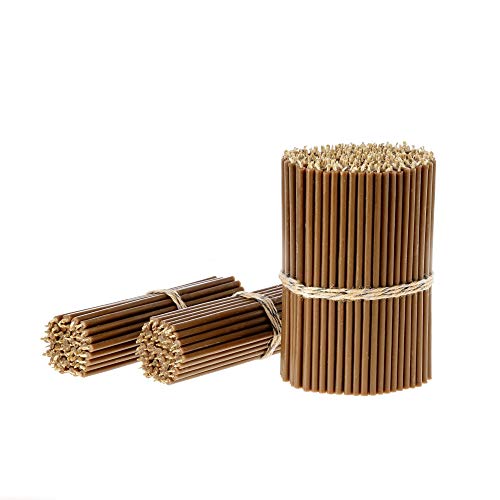 Danilovo Velas cónicas de cera de abeja (marrón) – Velas rituales, velas ortodoxas de iglesia para oración, decoración, Navidad –plegable N120, altura 16 cm, diámetro 5,4 mm (100 unidades, 334 g)