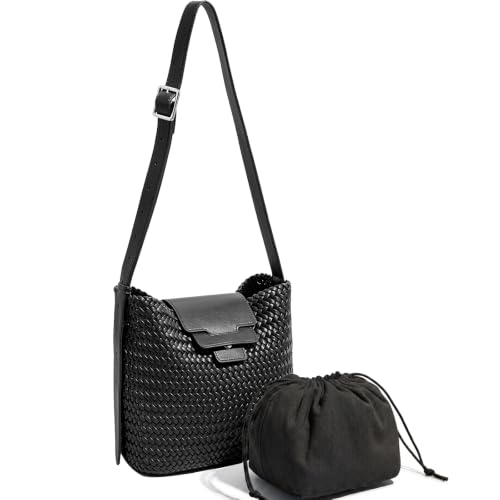 Image of JINMANXUE Woven Tote Bag For Women,Travel Shoulder Bag, Large Hollow Beach Soft Satin Handbags Hand-woven Satchel Clutch