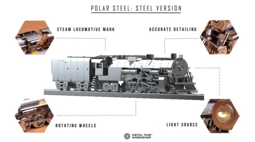Polar Steel Model, Train Metal Model Kit, 3D Metal Model Kits to Build for Adults Polar Steel Magic Express, 239 Pieces - Image 2