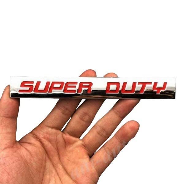 Image of Car Bike 3D Logo Aluminium Alloy Metal /Superior Plastic Emblem Badge Sticker Decal New (Chrome Red Super Duty)
