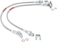 Rough Country 89340S Front Stainless Steel Brake Lines for 71-87 GMC C15/K15 Trucks 4-6" Lift - DOT Approved, Braided Durability