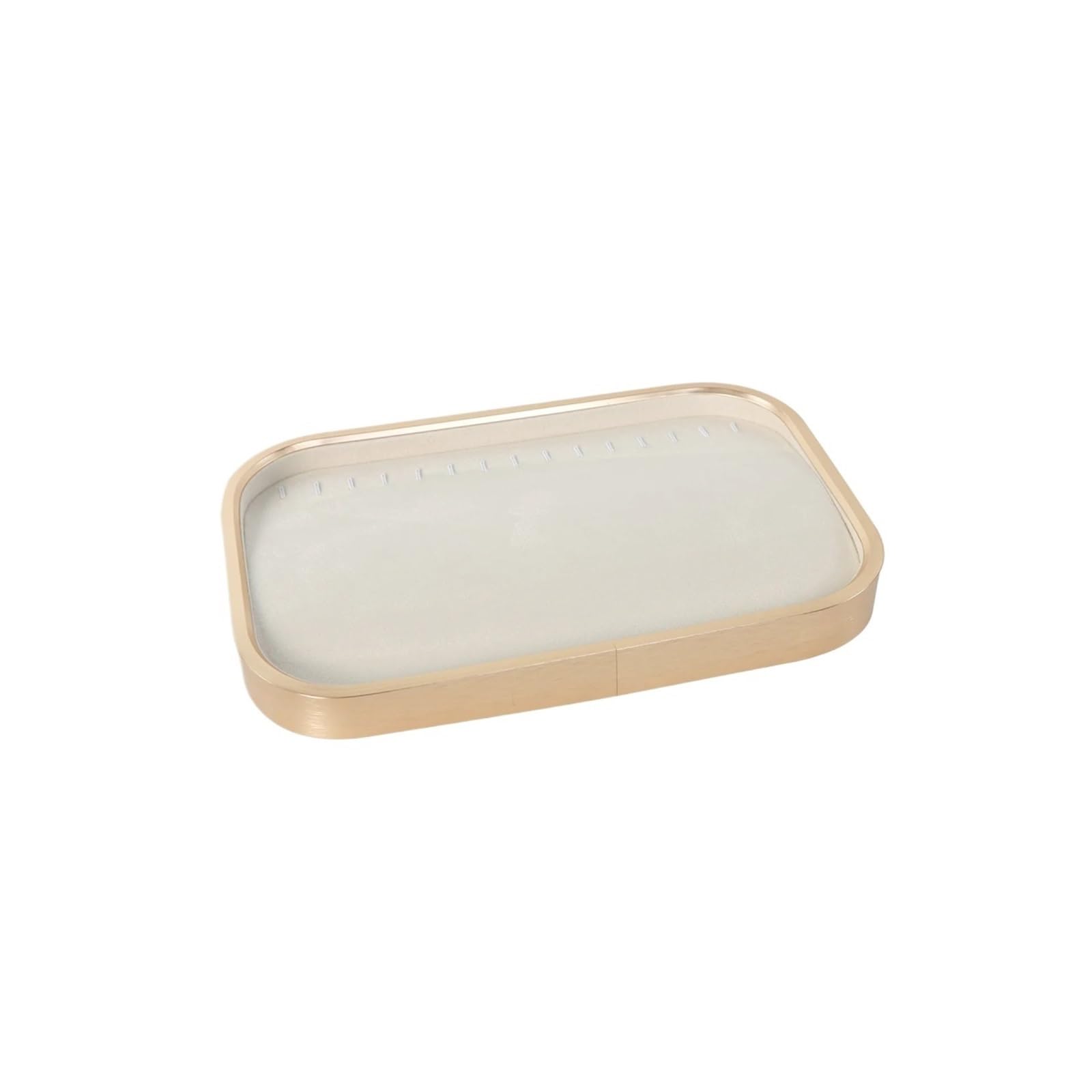 MKYYIOED Jewelry Trays Metal Jewelry Display Tray Necklace Ring Velvet Jewellery Storage