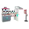 Little Tikes Real Wood Drive-Thru Diner Wooden Play Kitchen with Realistic Lights Sounds and Multi-Sided, 40…