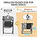 KingCamp Directors Chair with Side Table, Portable Folding Camping Chairs 300lbs Heavy Duty Seat with Pocket, Breathable Mesh Back & Compact Design for Camping Hiking Backpacking Fishing