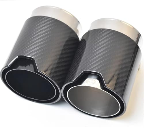 Tuyau d'échappement carbone chromé 140mm pour sublimer votre voiture lors des trajets quotidiens