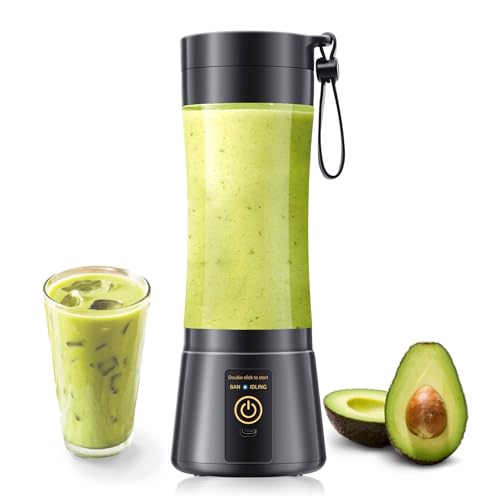 Image of Cordless Portable Personal Size Blender - 12 Oz Mini Blender Make Smoothies and Shakes, Cordless Lightweight Rechargeable, Freshly Squeezed in Picnic /Sports /Office