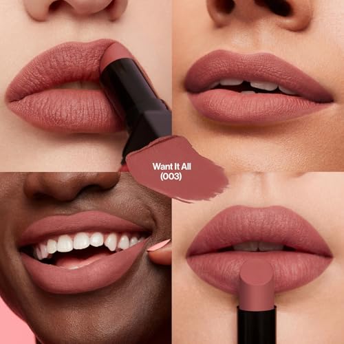 Image of REVLON ColorStay Suede INK Lipstick, Waterproof, Longwear, Transfer proof, Antioxidant-rich Vitamin E, With Vegan Formula made without parabens, Want It All - 003 (Pack of 2)